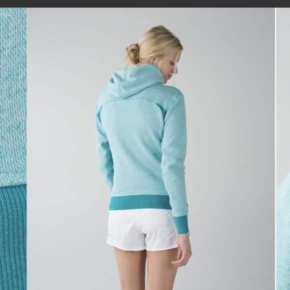 LULULEMON athletica Light Blue and Teal Zip-Up Jacket On The Daily Hoodie 4 - Picture 2 of 9